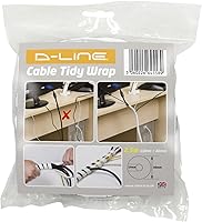 Vista 5 de D-Line 8.2ft White Cord Wrap, Spiral Cable Sleeve, Expands 0.39-1.5in Diameter, Wrap by Hand - White