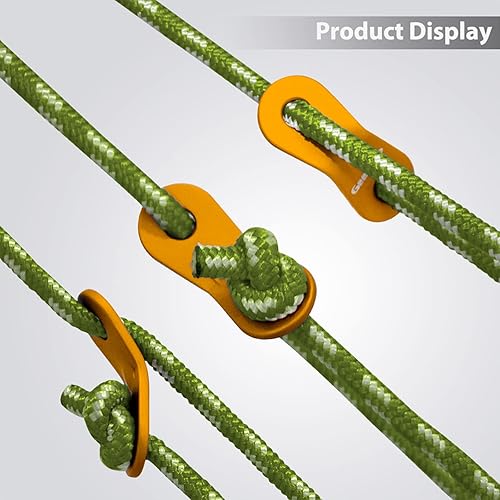 Miniatura 4 de GEERTOP Juego de 6 cables de camping con tensor de aluminio ultraligero de 0.197in