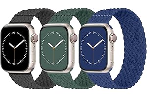 3 Pack Braided Solo Loop Compatible with Apple Watch Bands 44mm