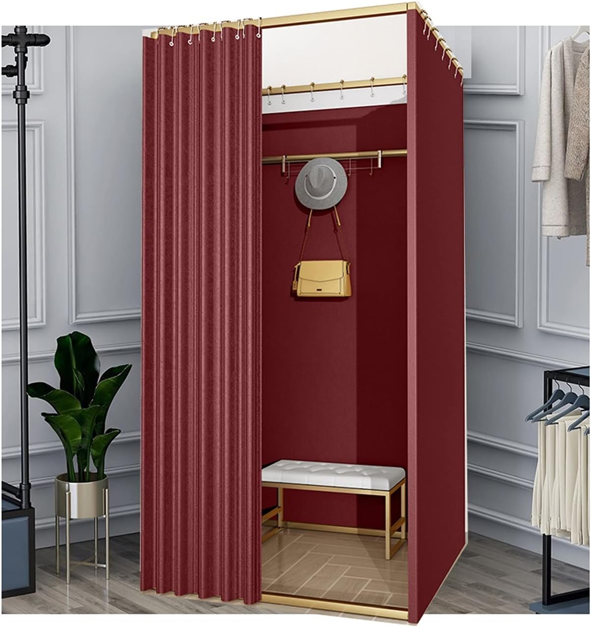 新しい季節 衣料品店のフィッティングルーム ドレッシングルーム携帯用および取り外し可能な正方形のドレッシングルームのフィッティングルーム衣料品店はゴーウドフックのデザイン スライドが簡単で 正方形の金属トラックで沈黙しています シェードカーテン 新しい季節 衣料品店のフィッティングルーム ドレッシングルーム携帯用および取り外し可能な正方形のドレッシングルームのフィッティングルーム衣料品店はゴーウドフックのデザイン スライドが簡単で 正方形の金属トラックで沈黙しています シェードカーテン