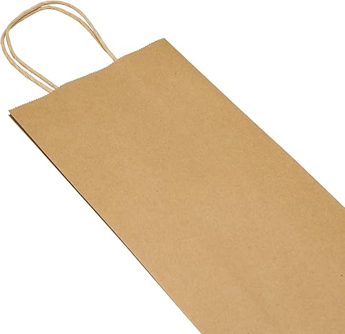 Miniatura 2 de PTP - 250 bolsas de mano para regalo de papel Kraft  Perfectas para cumpleaños bodas vacaciones y toda ocasión  Colores blanco o natural  Varios