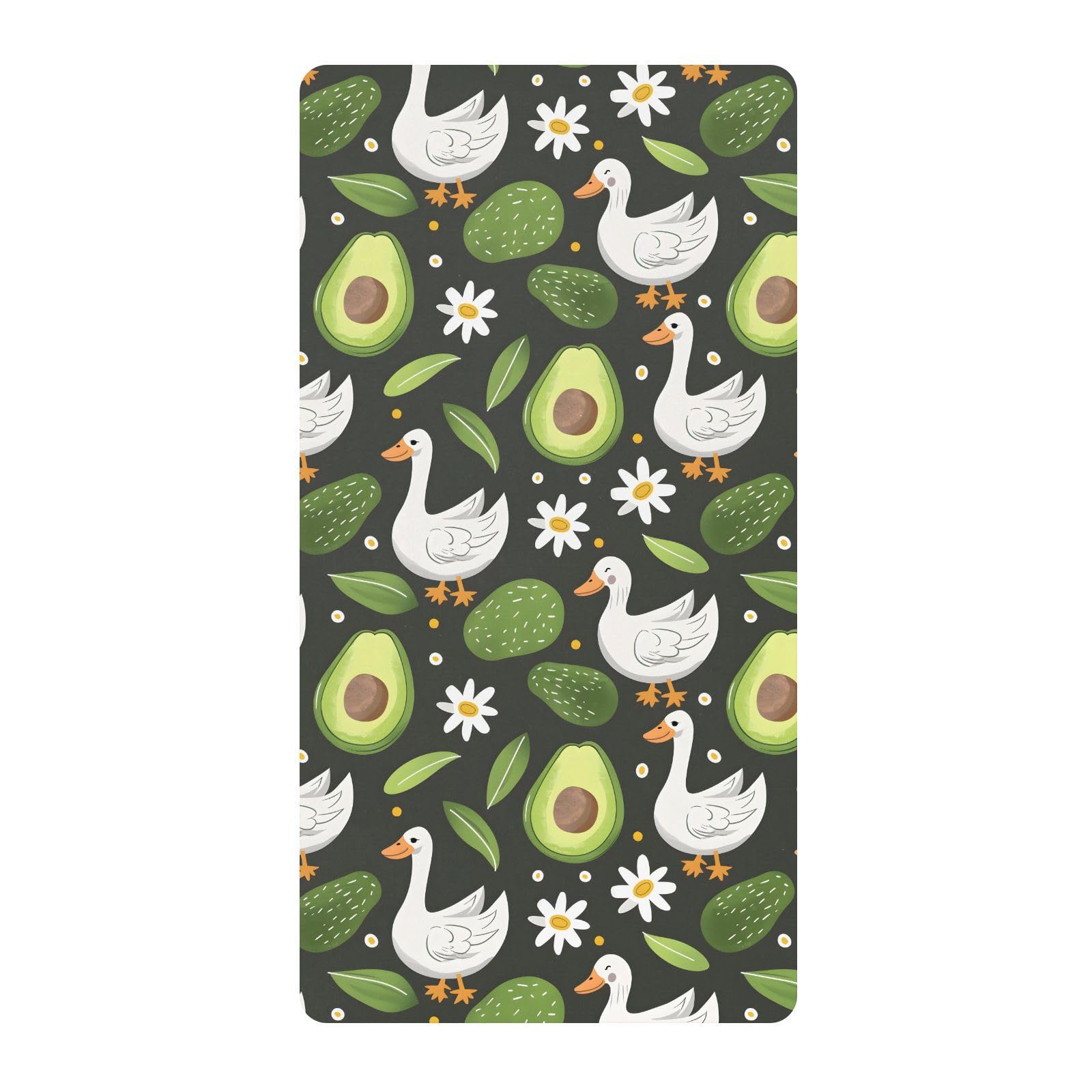 Drap-housse pour berceau de bébé motif avocat canard pour garçons et filles, matelas standard doux, 71,1 x 132,1 cm