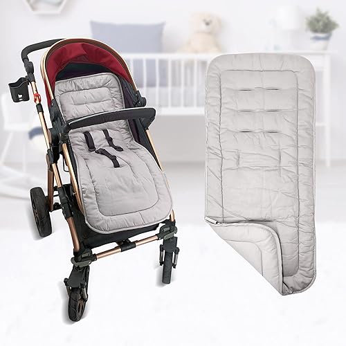 Miniatura 3 de Cojín para cochecito de bebé, inserto de asiento de automóvil infantil, reversible, universal, transpirable y suave, funda de 100% algodón, forro