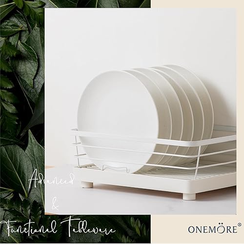 Miniatura 7 de ONEMORE Platos llanos de 10 pulgadas, juego de 6 platos de ensalada de cerámica, platos versátiles para uso diario, fiestas, bodas, ideales para