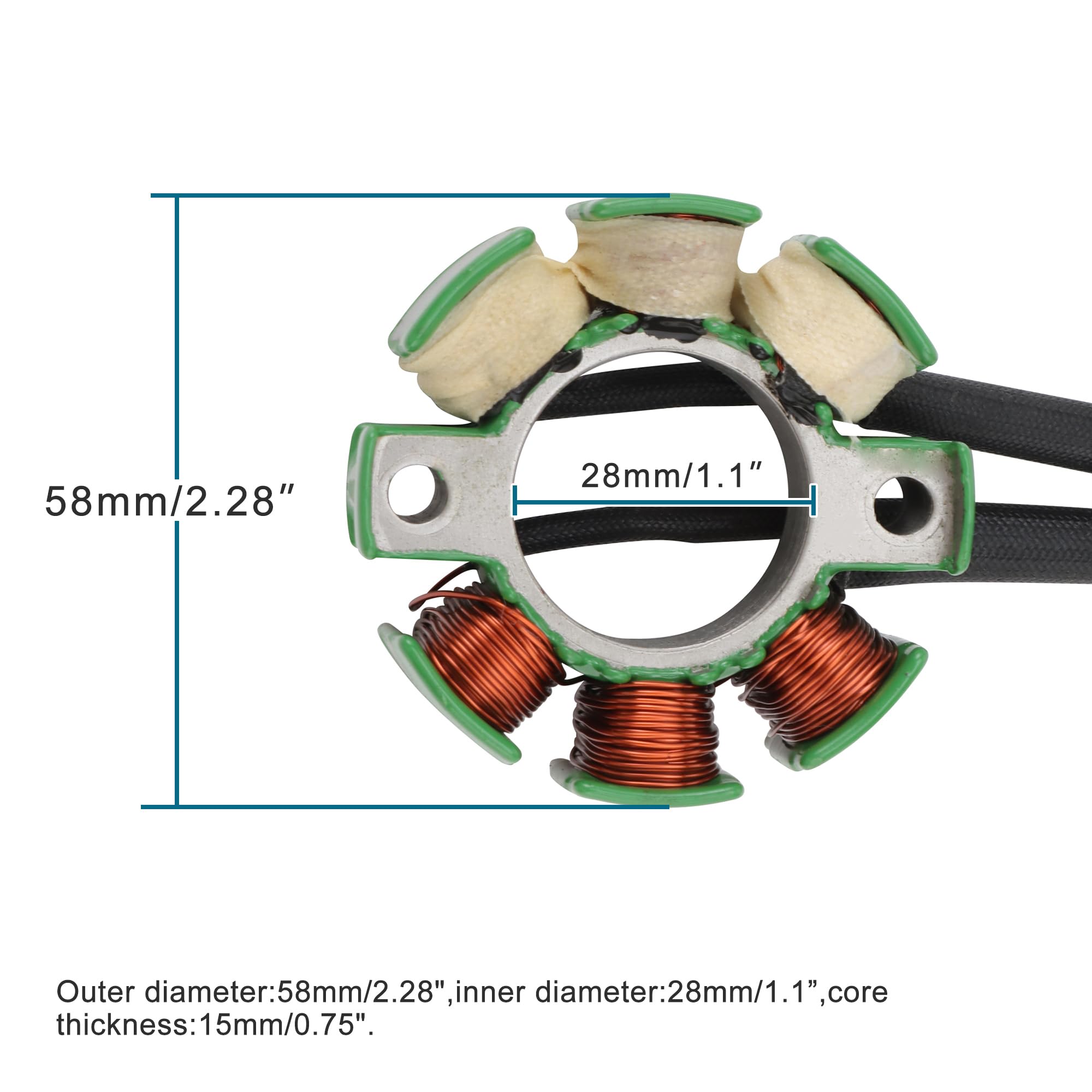 GOOFIT Bobina de Estator Magneto Reemplazar Para KX 250 F KX250F 2004-2010 21003-0015 21003-0048 21003-0027 21003-0091 2005 2006 2007 2008