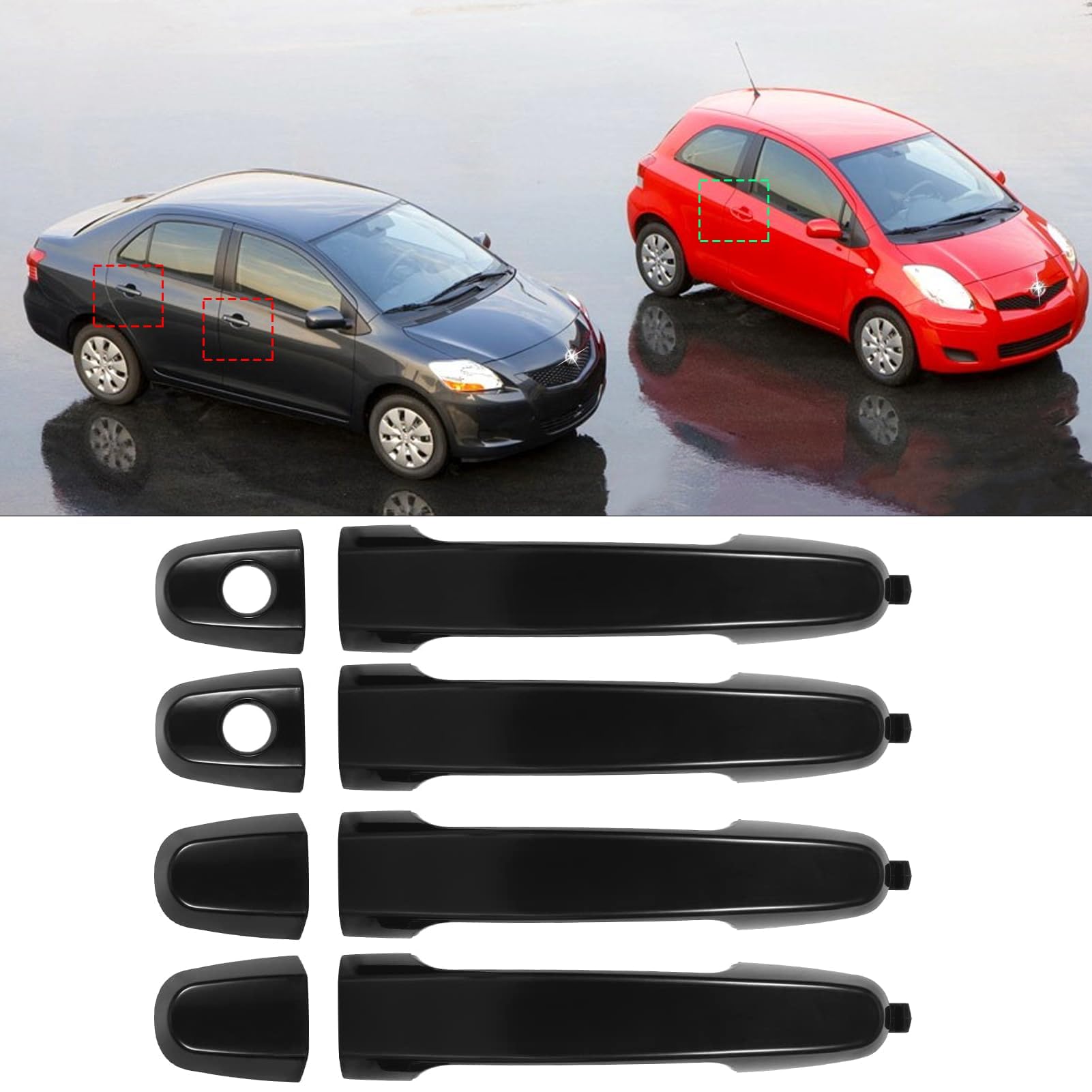 Amazon.com: APESER Compatible with 2001-2012 Toyota RAV4 Door Handle 4 ...