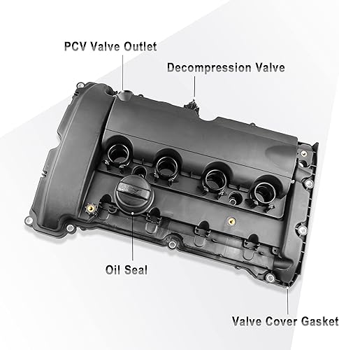 Vista 3 de MOSTPLUS 11127646555 11127585907 Compatible con cubierta de válvula de motor Mini Cooper 2007-2012 de 1.6L