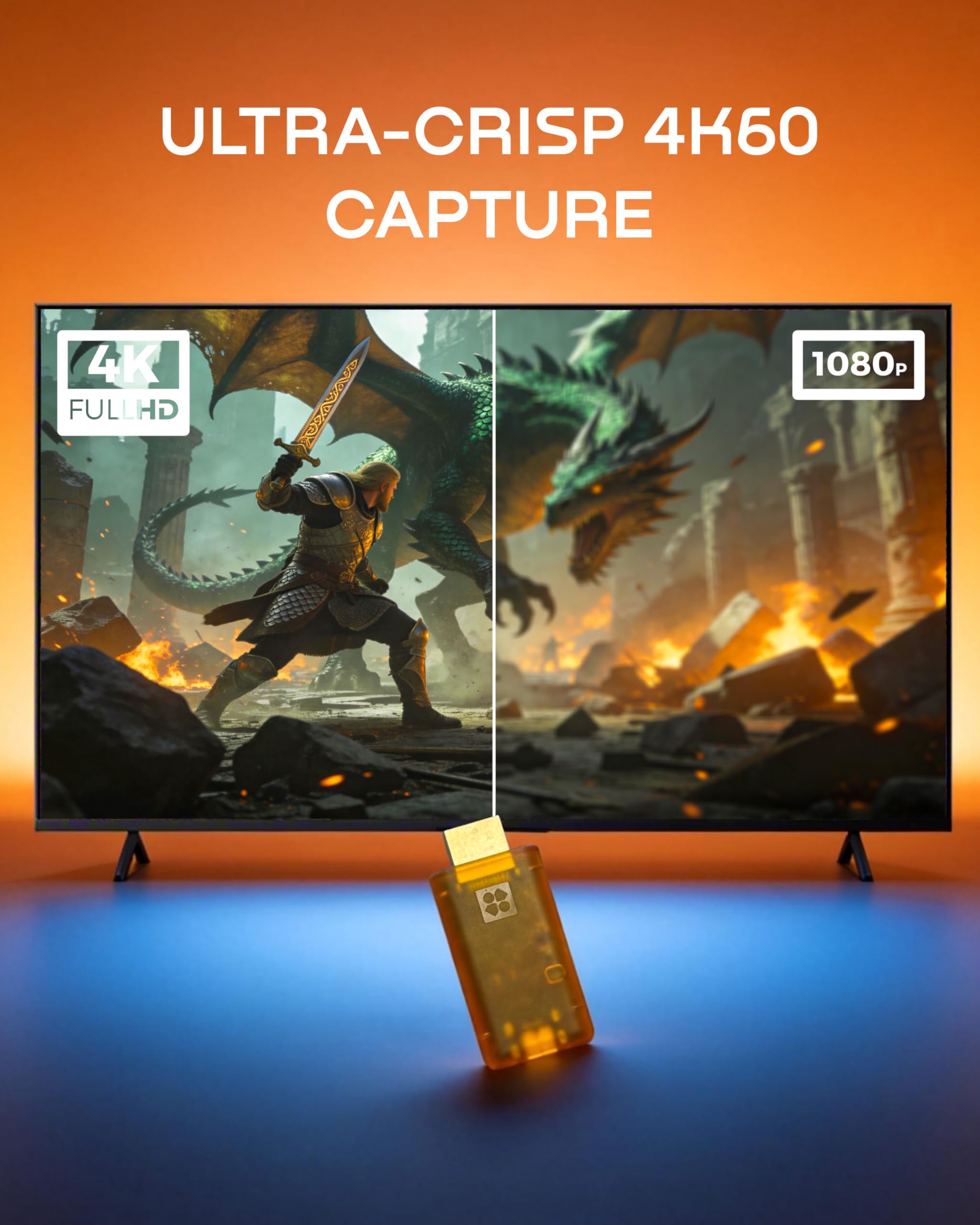 GENKI ShadowCast 3 Pro, scheda di acquisizione 4K60, dispositivo di acquisizione video HDMI a latenza zero passthrough USB-C compatibile con PS5, Xbox Series X/S, Switch, iPad, laptop, DSLR, streaming