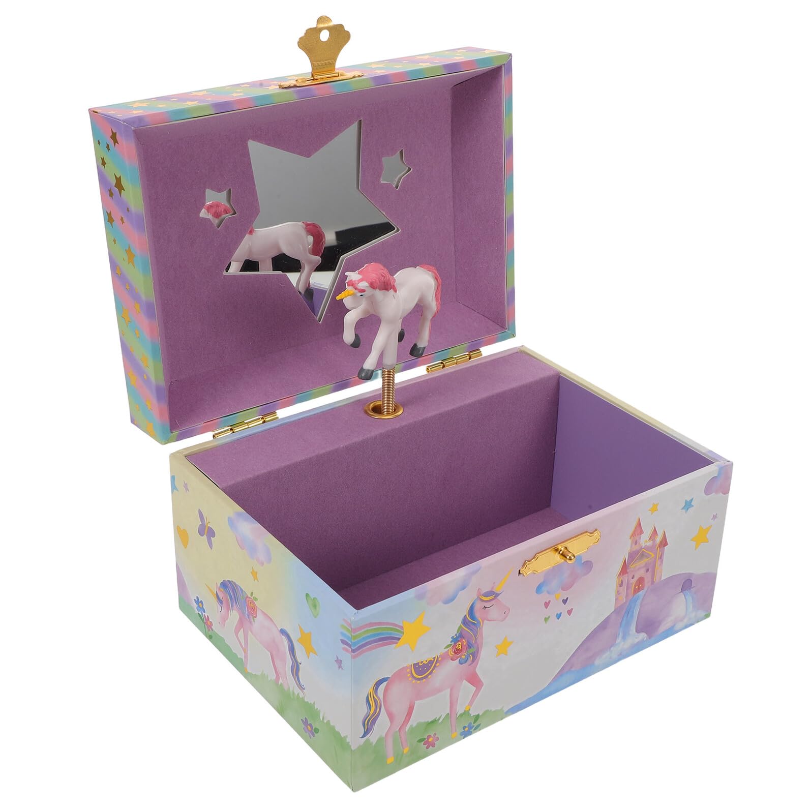 Caja musical de unicornio para decorar el dormitorio infantil y guardar joyas mágicas