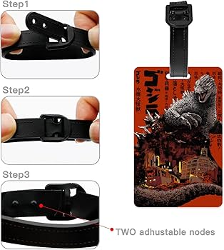 Amazon.co.jp: スーツケースカバー 怪獣王 ゴジラ 荷物タグ 2点セット