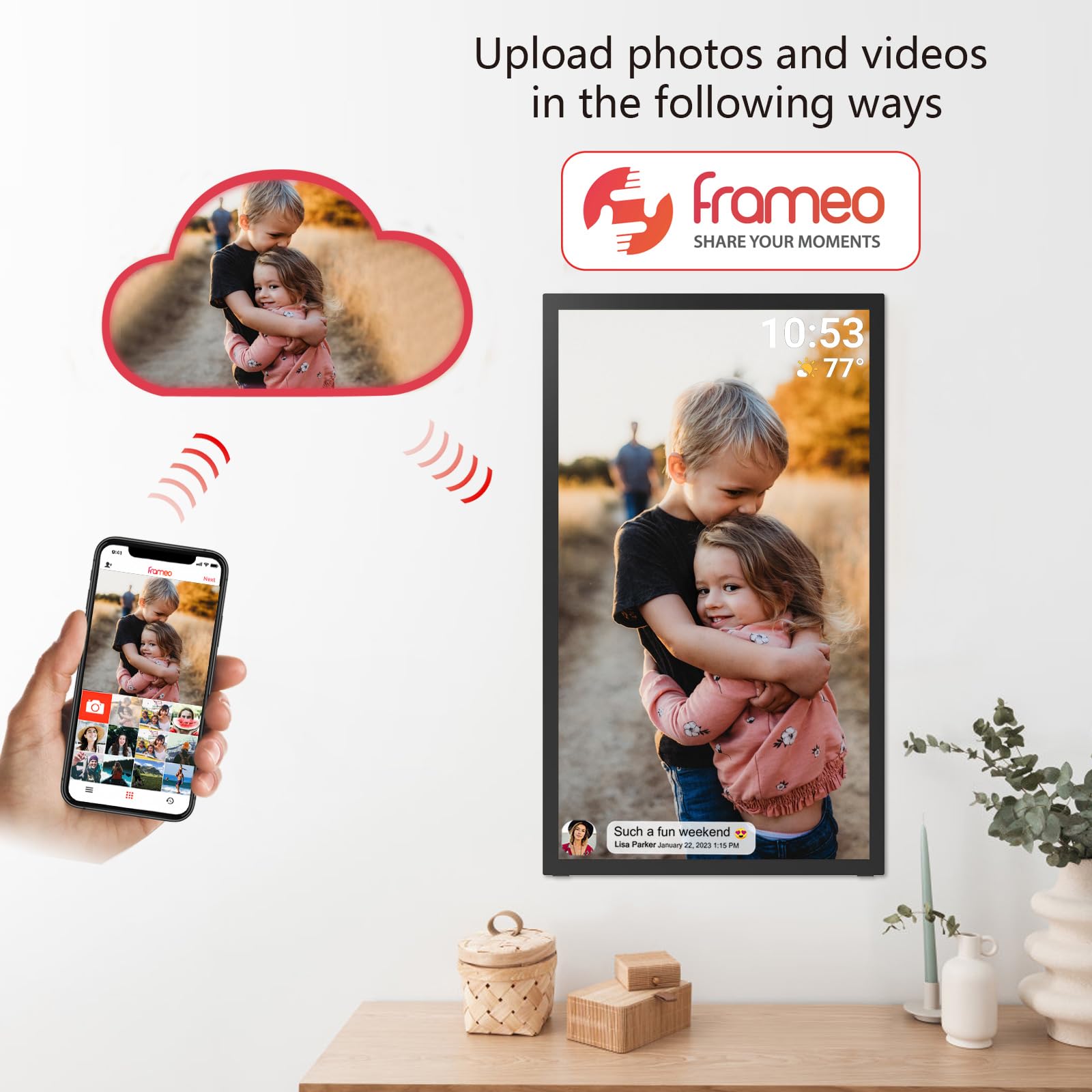 Amazon.com : 64GB 21.5inch FRAMEO Digital Photo Frame with