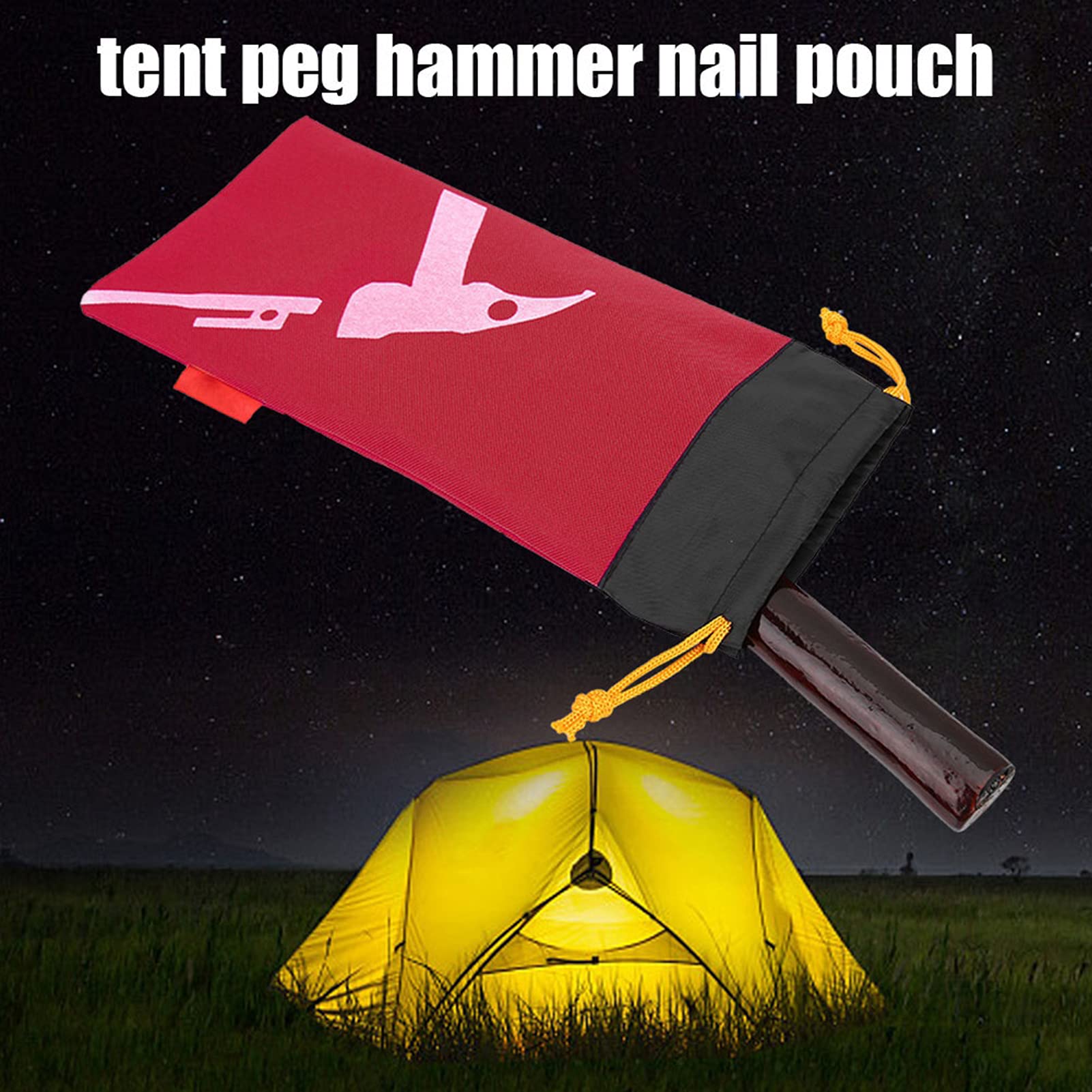 Sac à Piquets De Tente De Camping Portable, Rangement Polyvalent, Organiseur En Tissu Oxford, Organisation Confortable, Pour Pique-nique, Camping, Randonnée, Voyage, Avec Sac à Corde à Vent