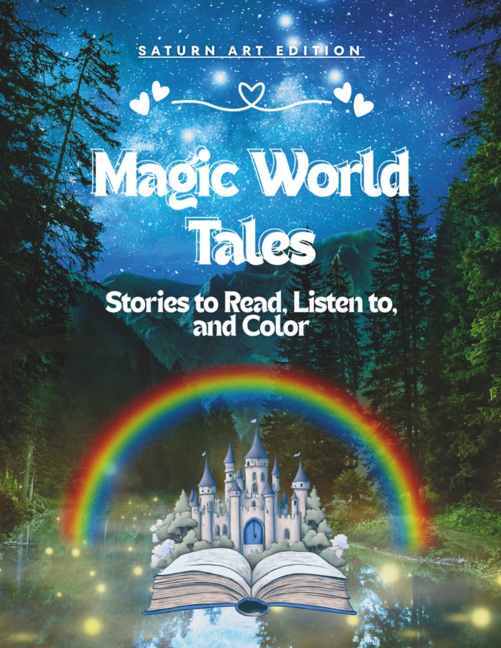 MAGIC WORLD TALES - STORIES TO READ, LISTEN TO, AND COLOR: Kids’ Story & Coloring Book with Read-Aloud Adventures, Creative Drawing Pages, Nature & Animal Tales, and Magical Characters (Ages 5–7)