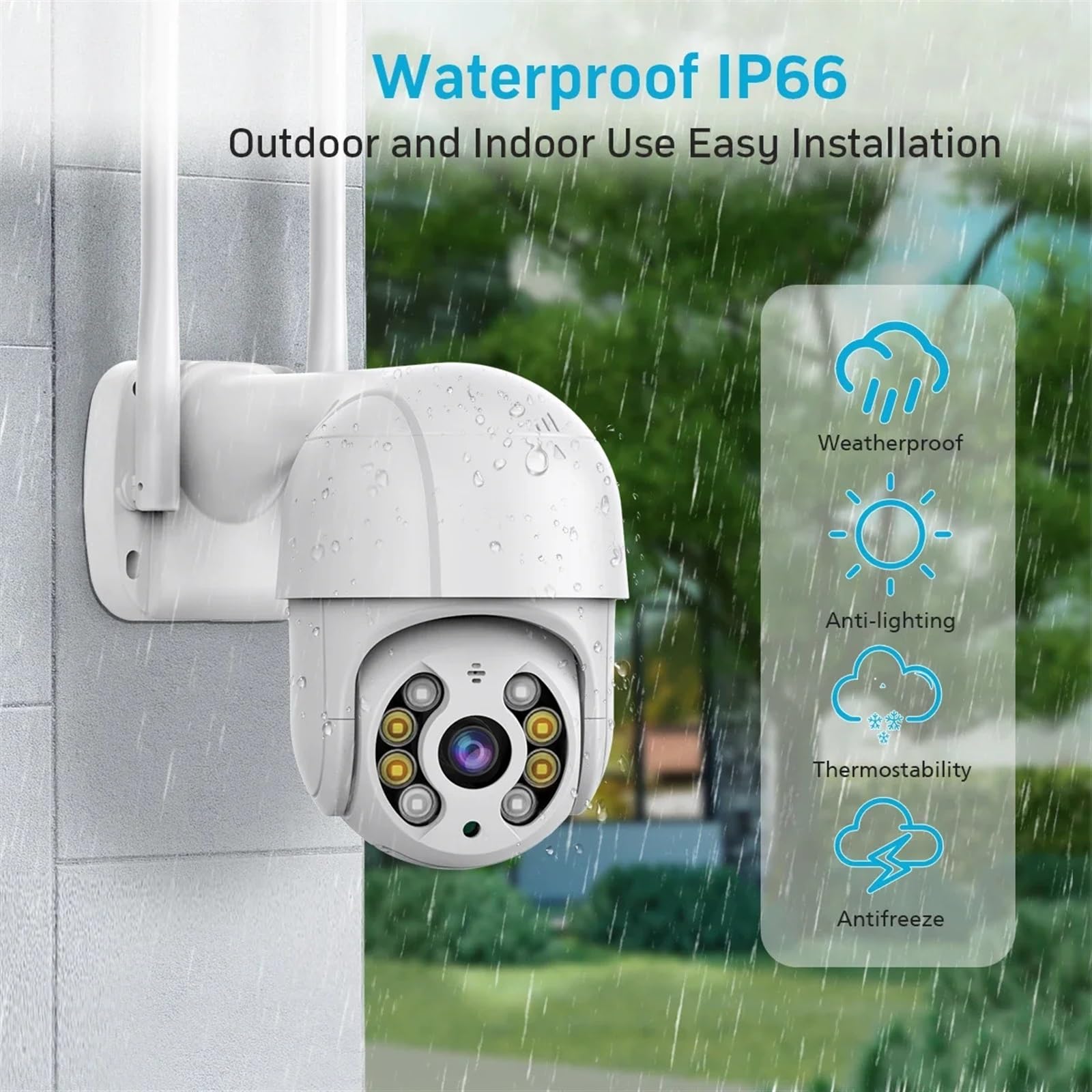 Kamera bezpieczeństwa zewnętrzna, Bezprzewodowa kamera IP 4K 8MP bezpieczeństwo zewnętrzne kamera PTZ 4MP HD automatyczne śledzenie kamera monitoringu CCTV aplikacja P2P Kamera bezpieczeństwa domowego
