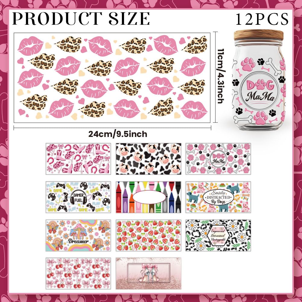 GOMAKERER 12 Sheets Transfers Stickers - Image 2