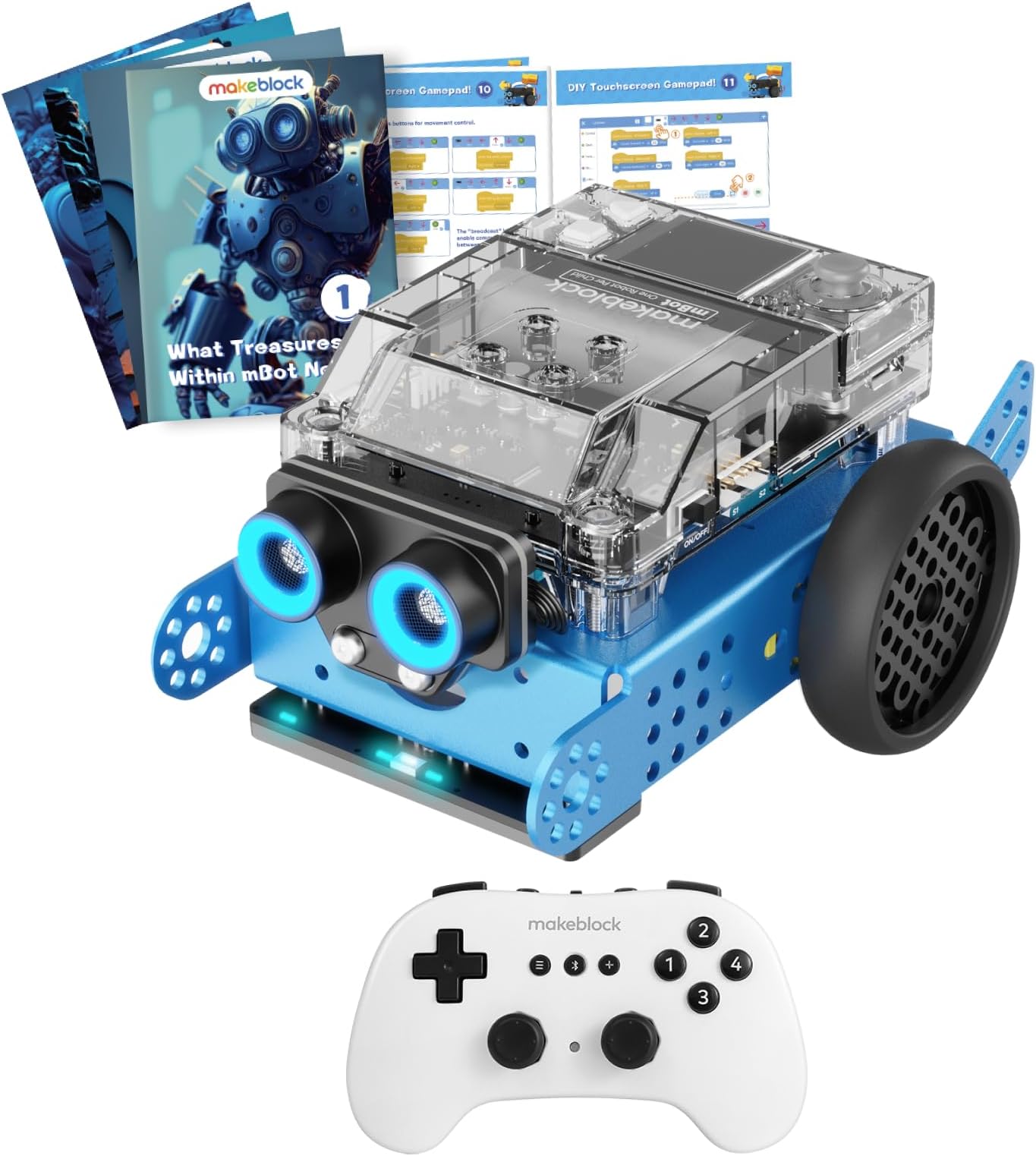Makeblock mBot2 Educational Coding Robot with Bluetooth Wireless Remote Controller, Scrath and Python Programming in Classroom, AI and Technology Learning for Kids