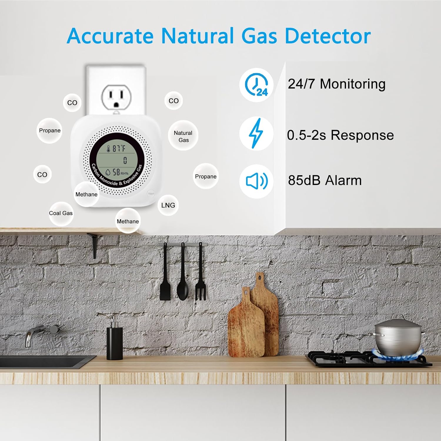 Leakbee YC302 Pro+ Detector in a kitchen setting