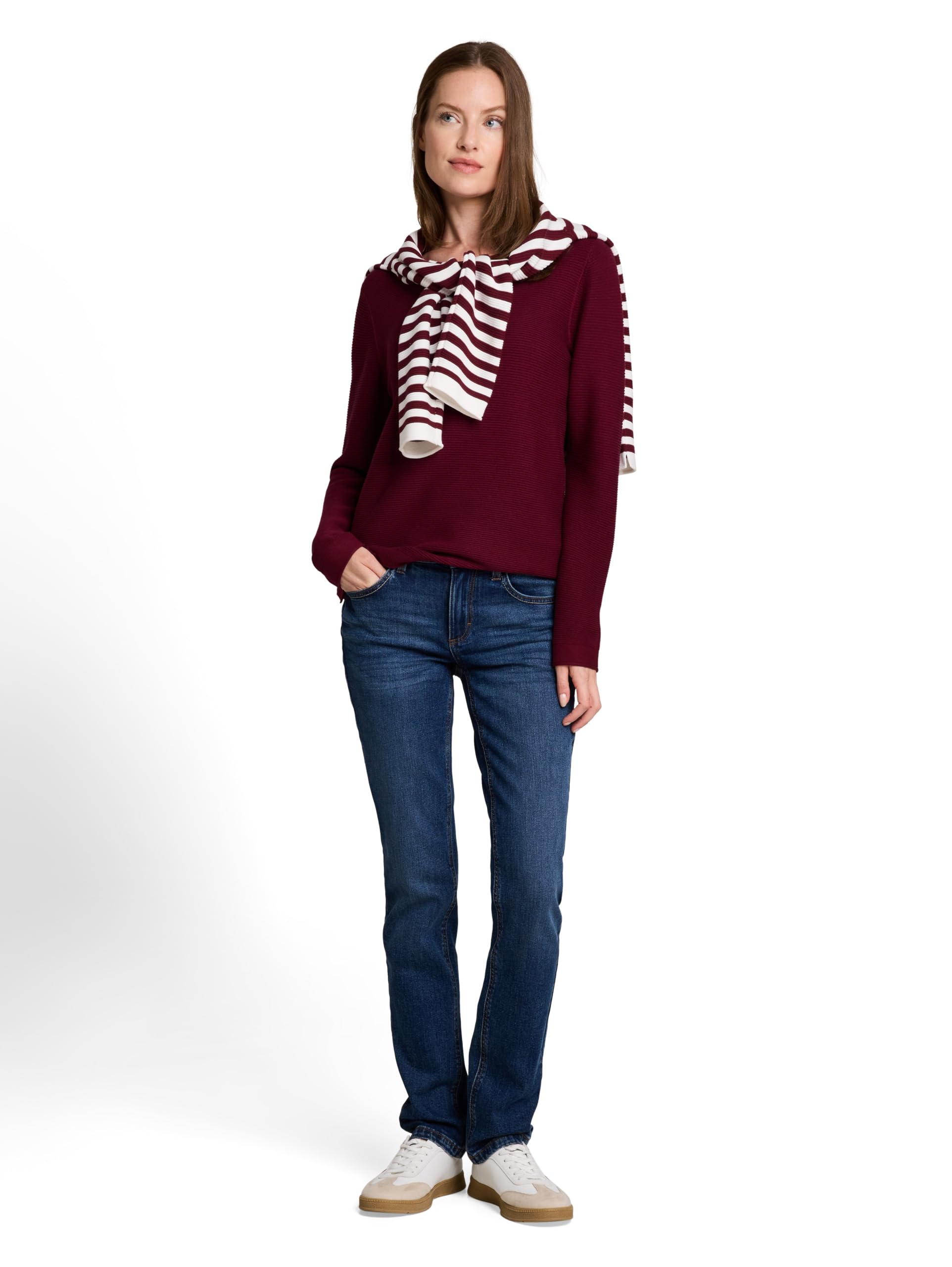 TOM TAILOR Damen Strickpullover aus Baumwolle – Ansicht 2