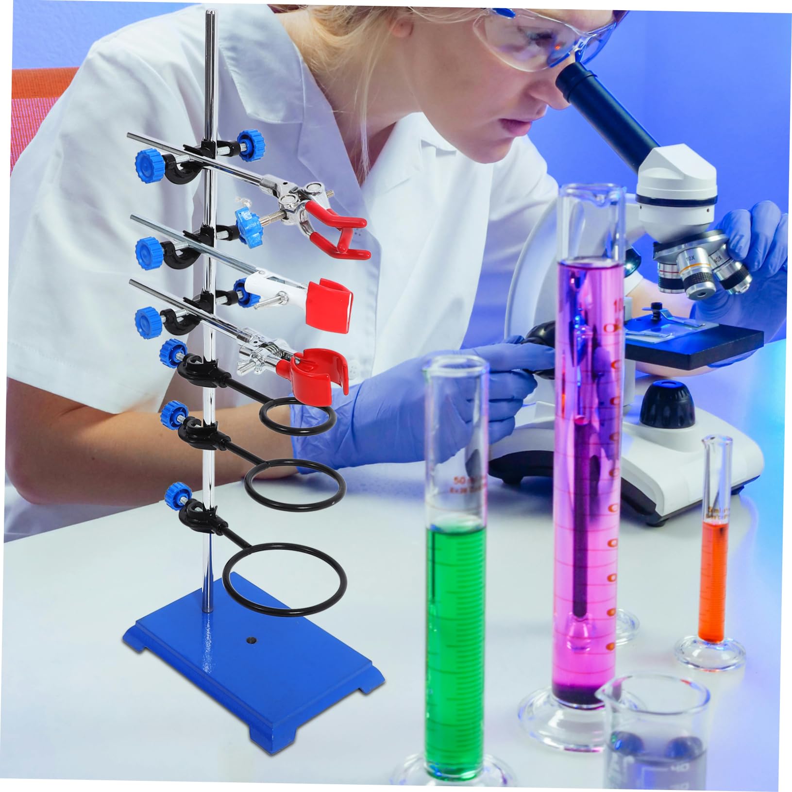 Ciieeo 1Ensemble Support De Laboratoire Complet Pour Expériences Physique Matériel Et Stable Pour Laboratoire
