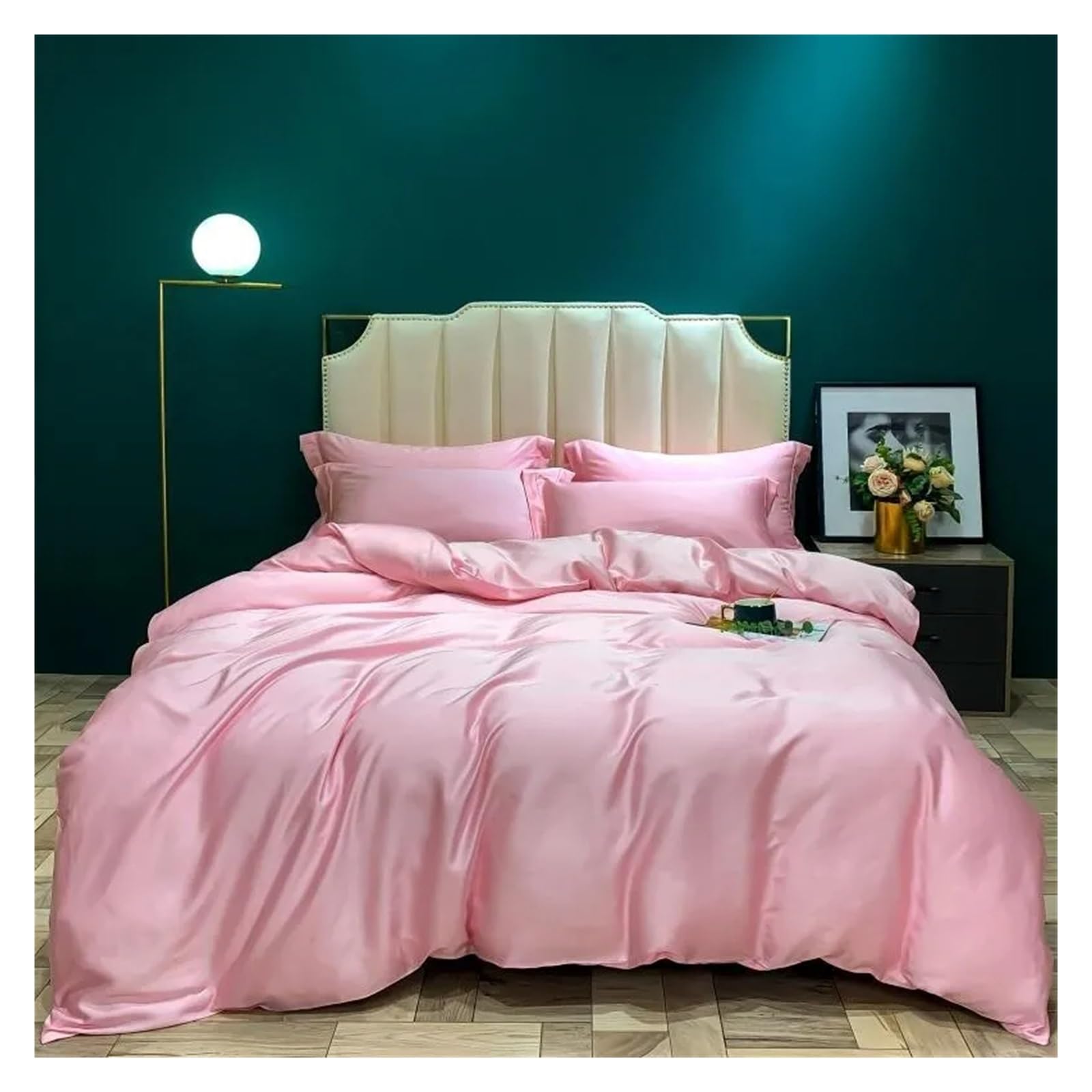 Sbcgfy B Silk Cooling Duvet Cover Ed Sheet Pillowcases Queen King Family Oversize Comforter Cover Edding Set,Cotton Duvet,-Queen Size 1.8M Ed 4Pcs
