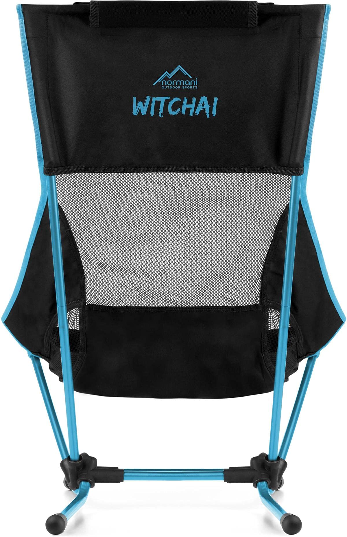 normani Strandstuhl klappbar Ultraleichter Campingstuhl faltbar Beachchair bis 150 kg - EXTREM kleines, leichtes Packmaß Blau OneSize