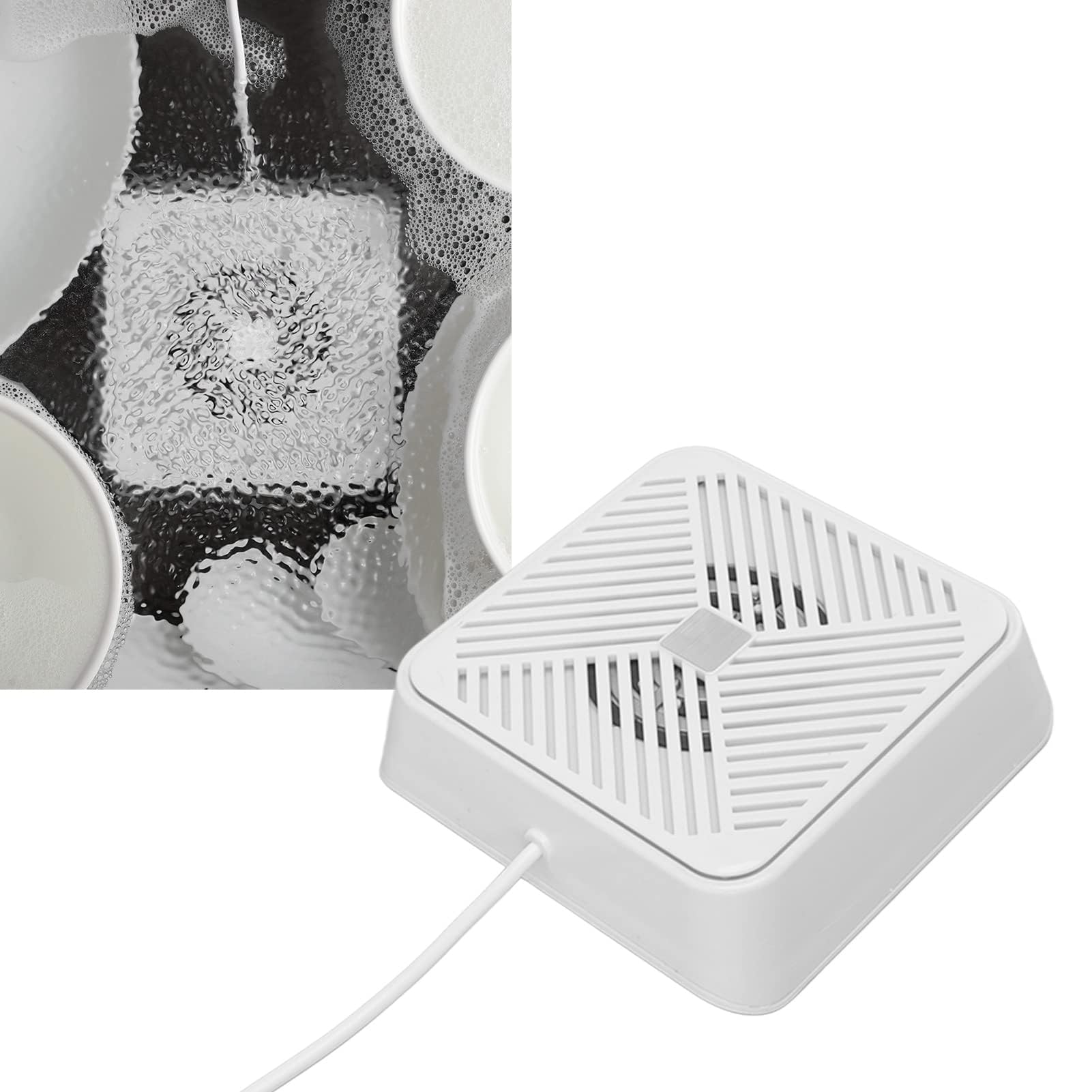 Machine à laver portable, mini lave-vaisselle portable, évier, lave-vaisselle, lave-vaisselle USB pour évier, fourniture de cuisine domestique (White)