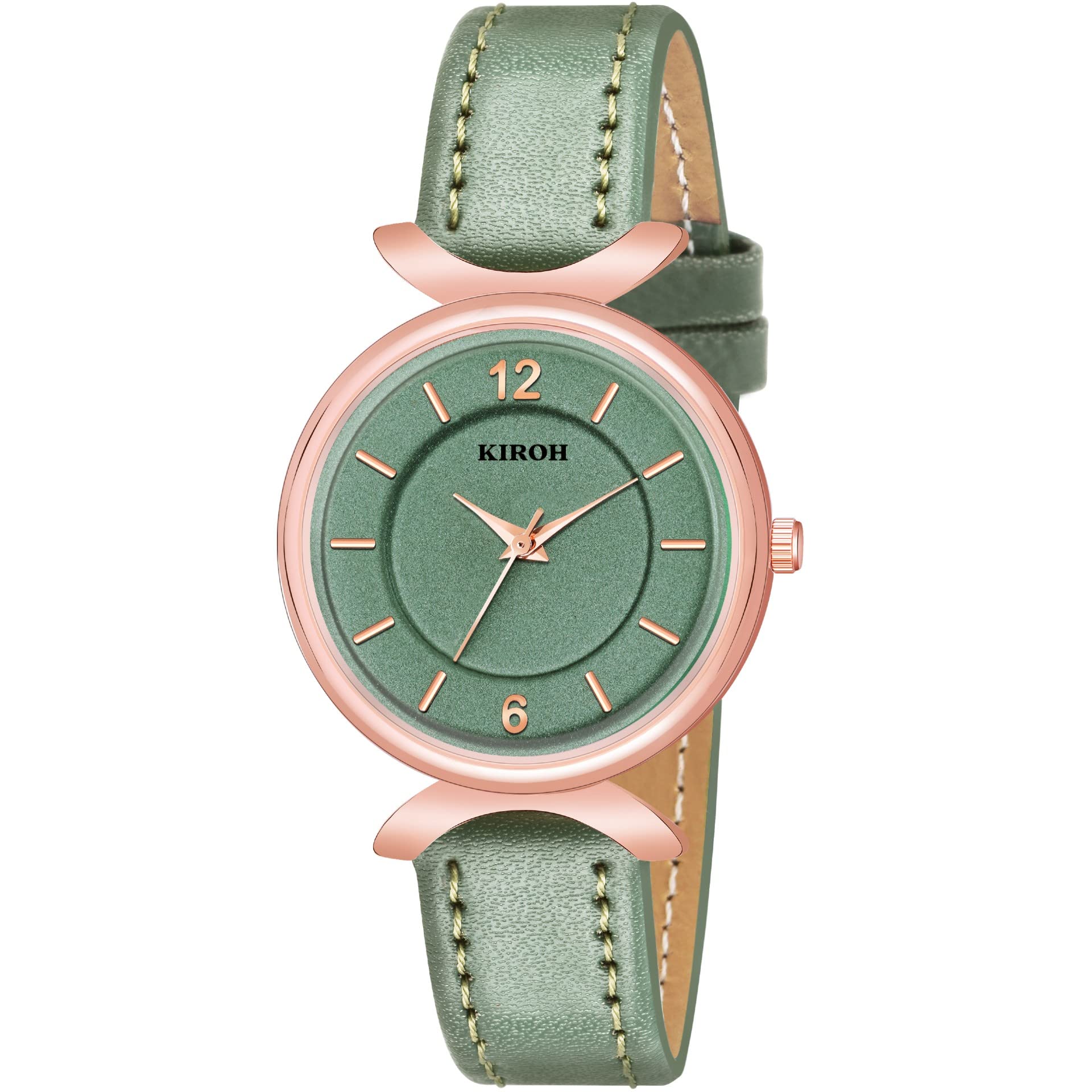 KIROH Analog New Antique Designer Dial Stylish Premium Leather Strap Watch for Girls and Women(Blue) (Green) (B0BTDWJ719) Amazon Price History, Amazon Price Tracker