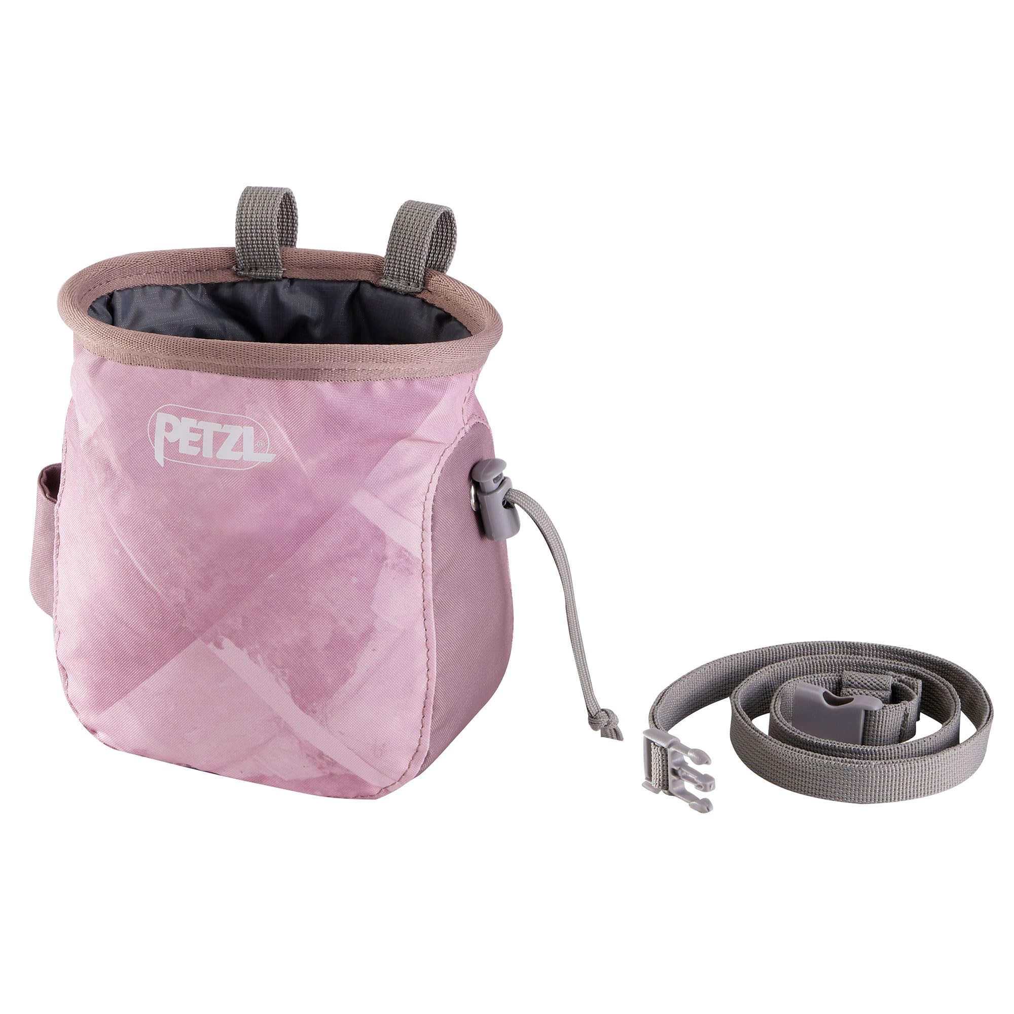 PETZL SAKA Ergonomic Chalk Bag with Belt, Rose, Chalk Bags