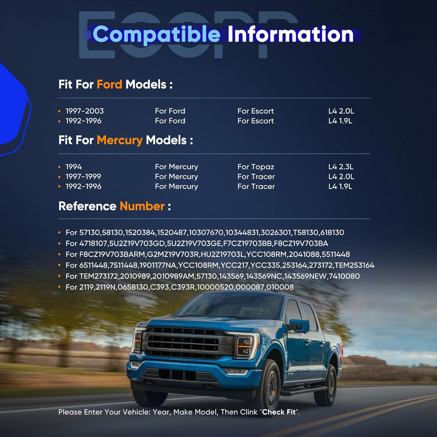 ECCPP AC Compressor 1992-2002 for Ford Escort 1.9L 2.0L 1992-1999 for Mercury Tracer 1.9L 2.0L AC Compressor with Clutch Rapid Cooling