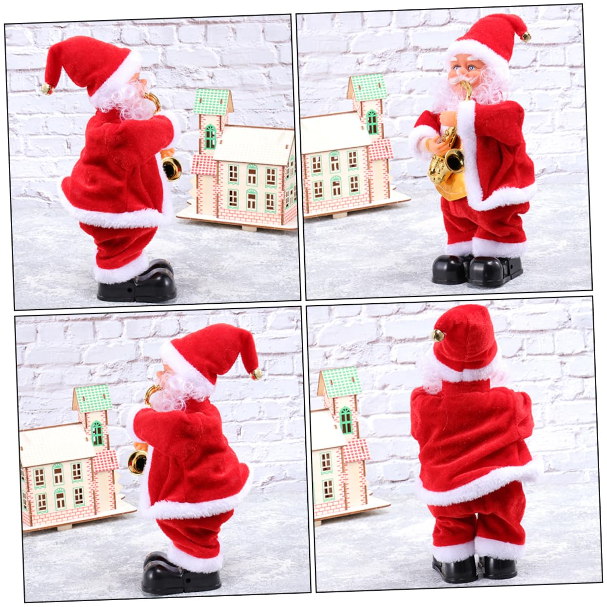 BESPORTBLE Muñeco Eléctrico de Santa Claus Sonoro para Navidad, Juguete Musical para Niños, Material Plástico y Tela, Adecuado para Adorno en Sala de Estar Varios Estilos