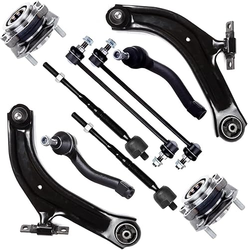 Miniatura 1 de SCITOO Kit de suspensión delantera, brazo de control inferior y rótulas, extremos de barra de acoplamiento interior y exterior, enlaces de barra