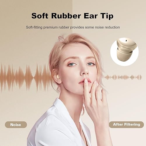 Miniatura 6 de Auriculares inalámbricos invisibles desnudos, discretos para el trabajo, invisibles, pequeños, pequeños, pequeños, mini, auriculares inalámbricos