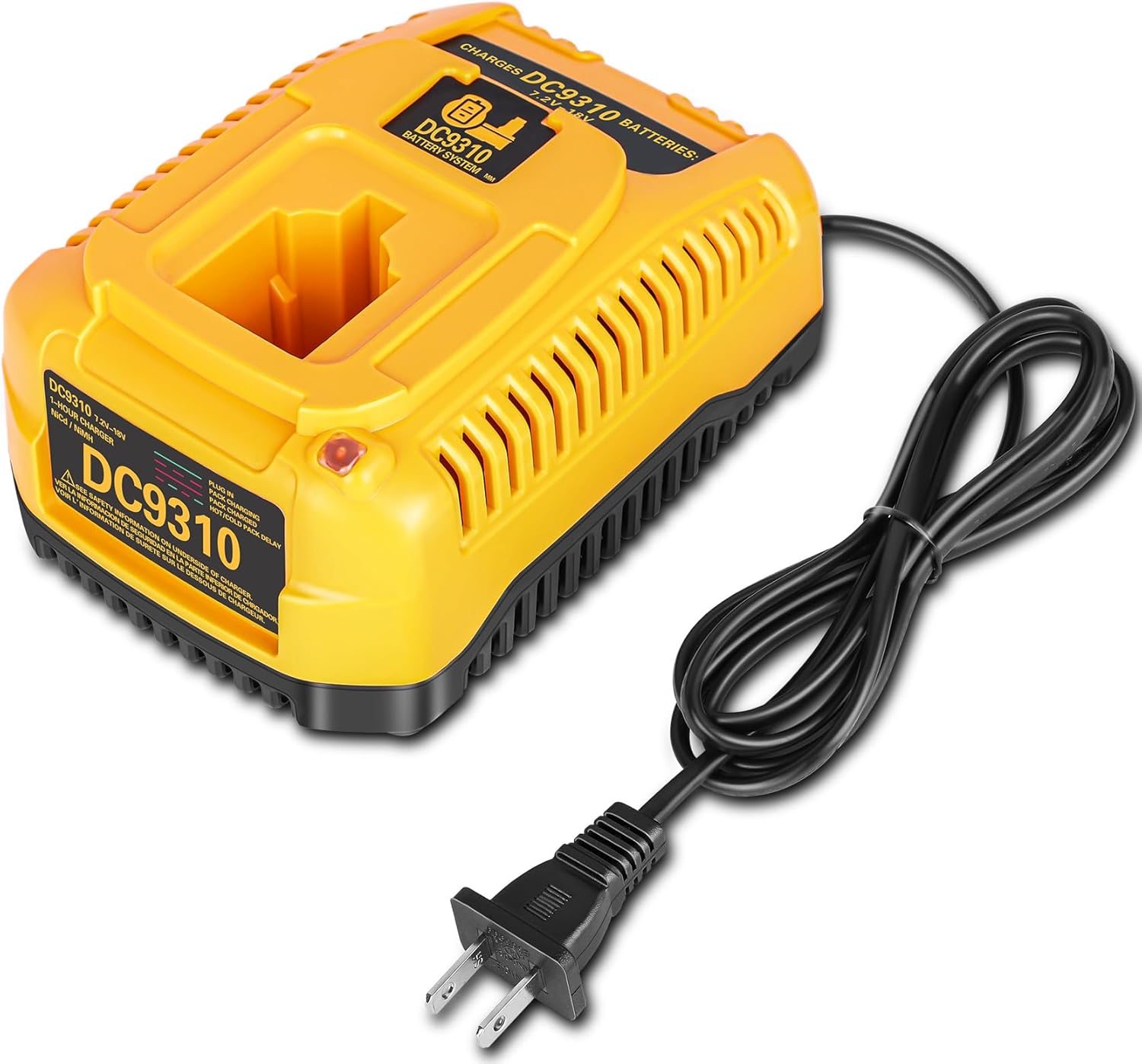 DC9310 Fast Charger Replace for Dewalt 18V Battery Charger, Compatible for Dewalt 7.2V-18V Battery NiCD/NiMH Battery DC9098 DC9096 DC9091 DE9057 DW9072