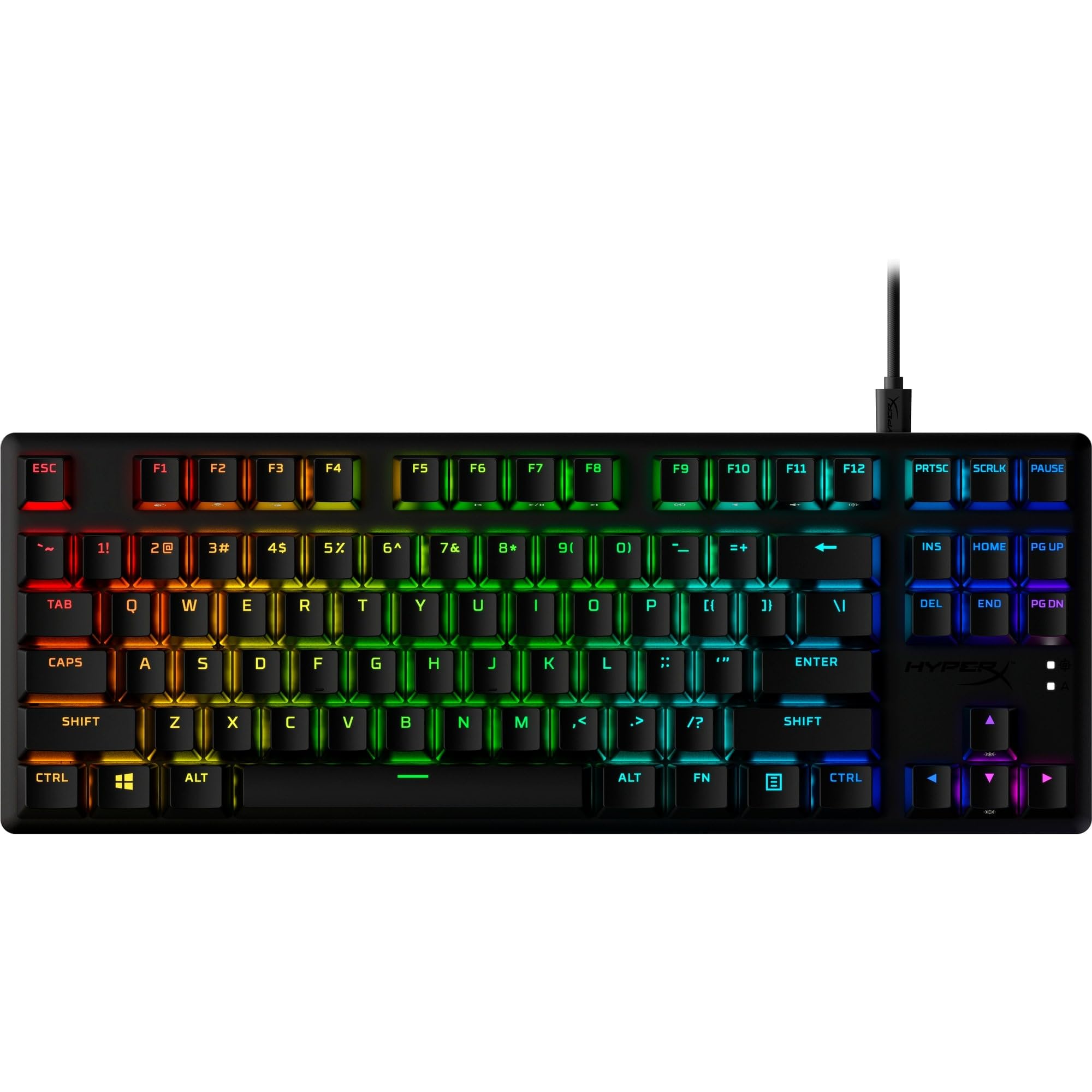tastiera gaming alloy origins rgb illuminato metallo nero 80m pressioni