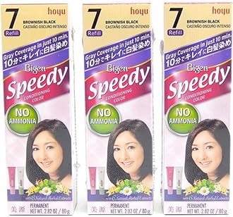 Bigen Speedy Conditioning Color Refill (#7 Brownish Black) Pack of 3