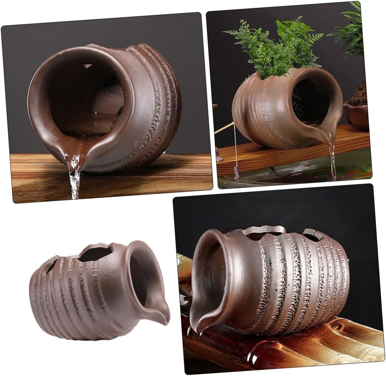 Ceramic Jar Water Fountain Decorative Fountain Pump Garden Accessories for Courtyard