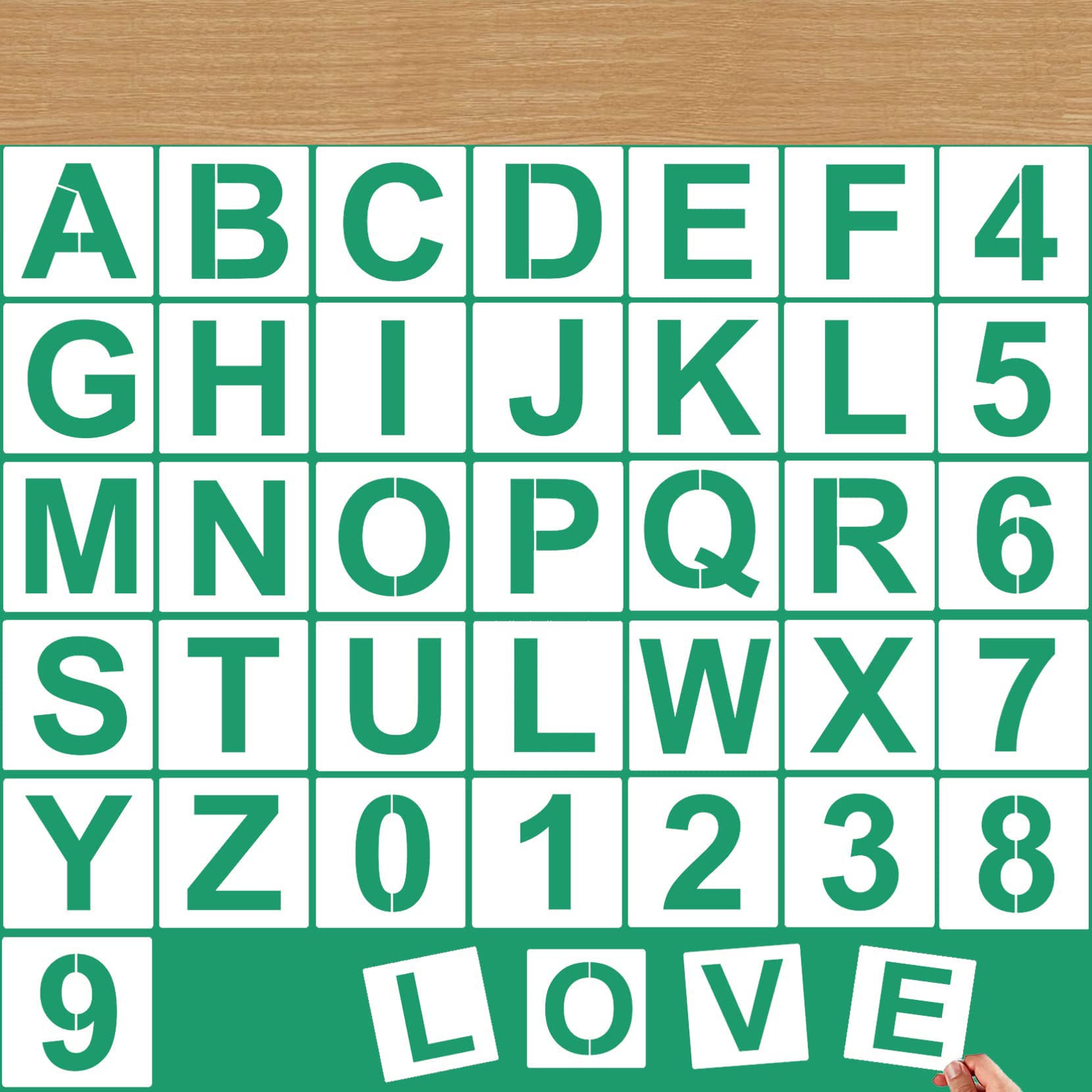Buy 36PCS Letter Stencils, 3 inch Reusable Plastic, Alphabet Craft