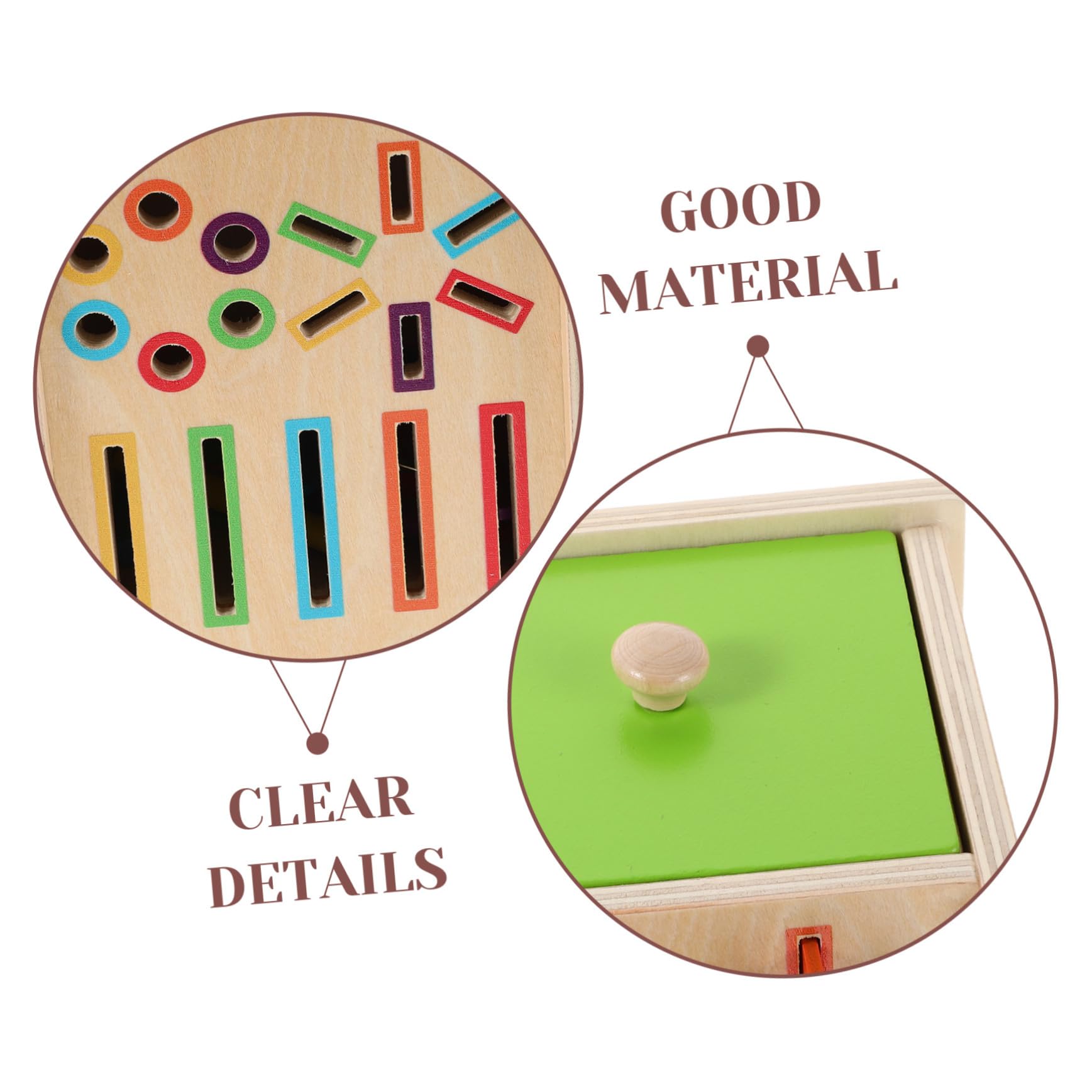 Beaupretty Juguetes Montessori de Madera para Años Educativo de Clasificación de Colores y Bloques Geométricos para Reconocimiento Visual y Desarrollo Cognitivo