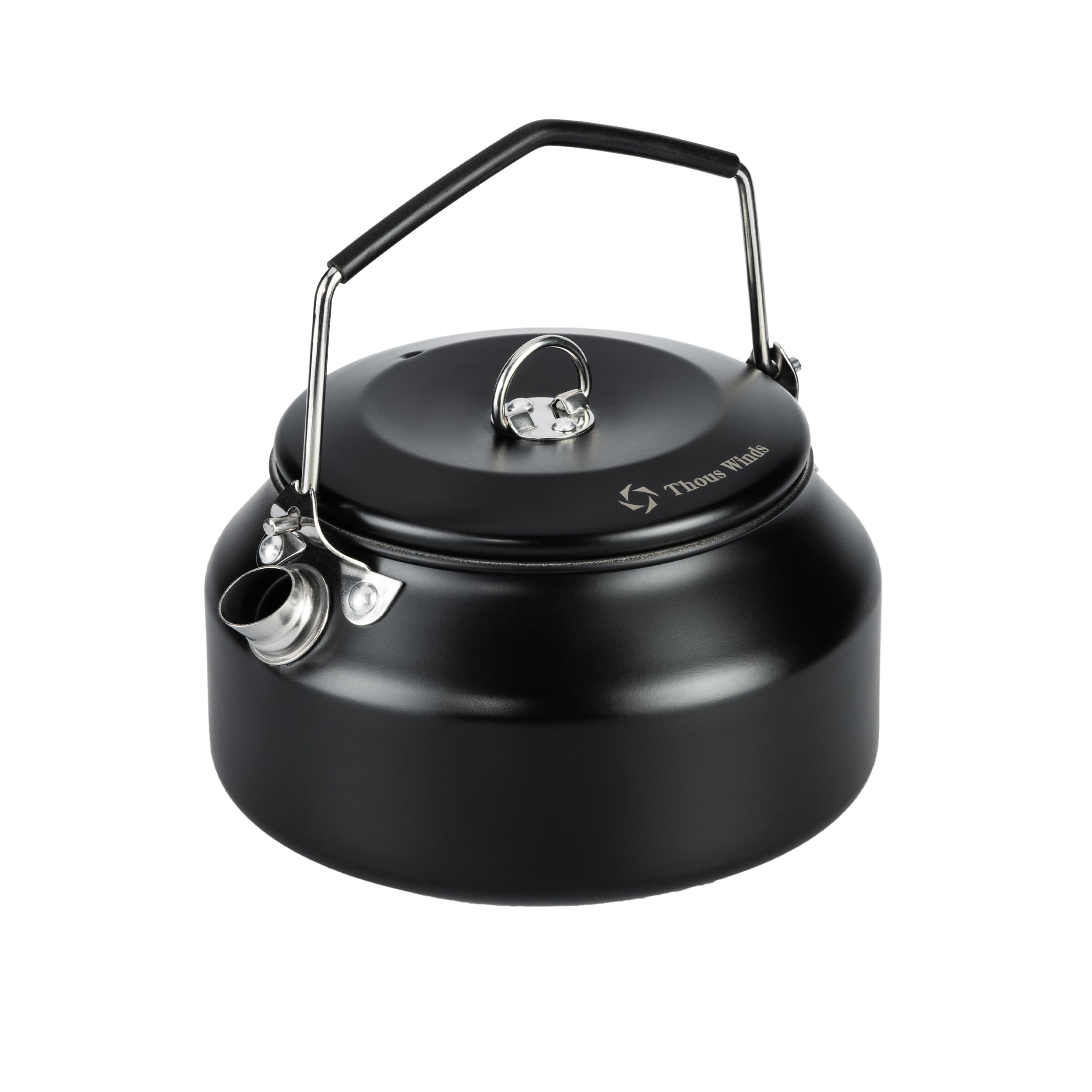 Thous Winds 1L Camping Kettle, Portable Camp Tea Coffee Pot, Lightweight Stainless Steel Teapot, Fast Heating Boiling Water, for Outdoor Campfire Hiking Camping Picnic