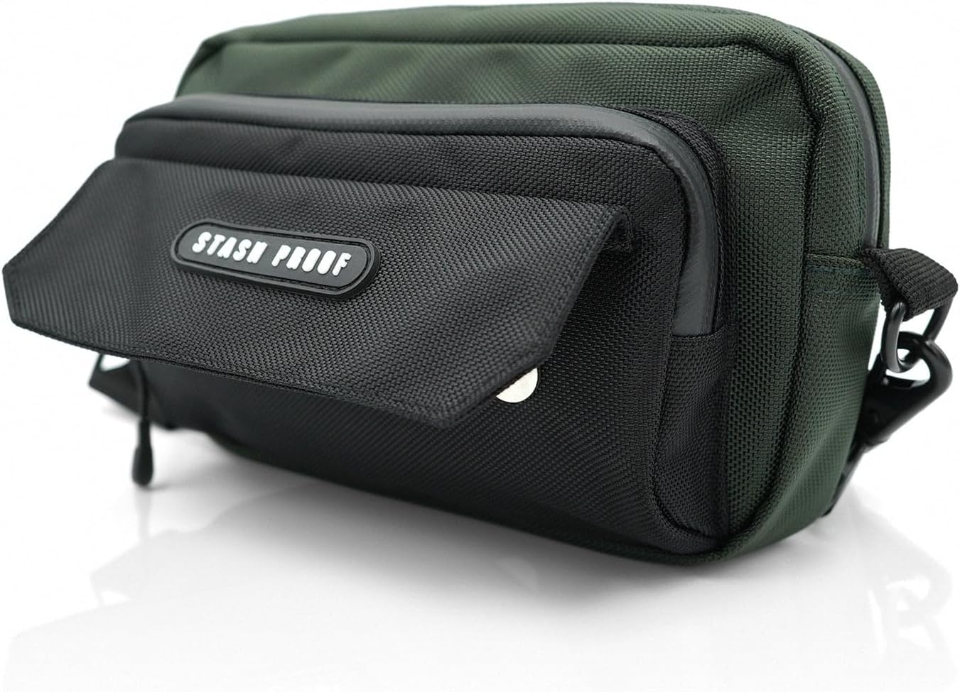 Flip Crossbody Bag in Green and Black Sling Bag, Small Chest Bag Daypack Fanny Pack Cross Body Bag for Hiking Traveling Outdoors - Image 7