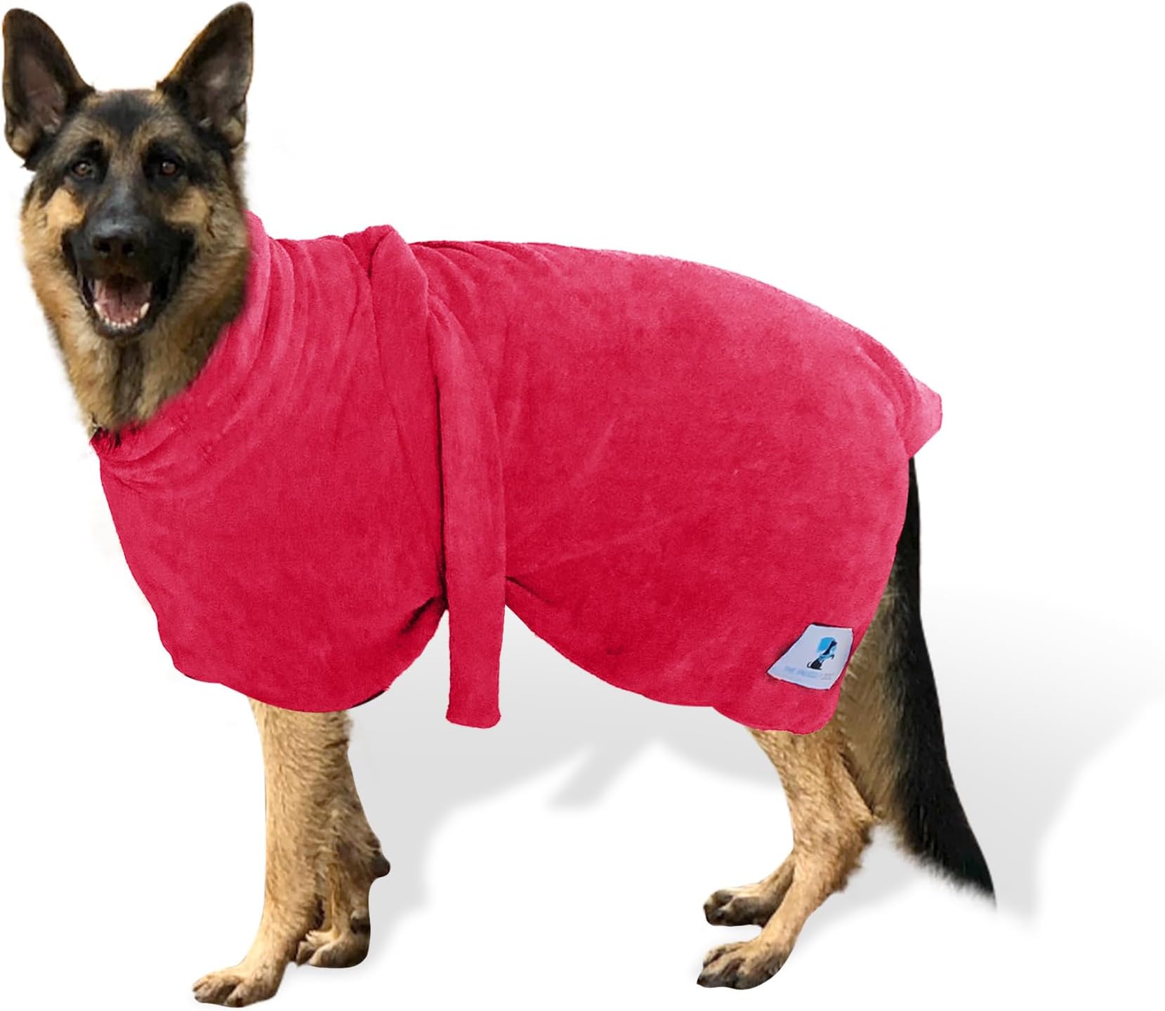 -Dog Towel, Quick-Drying Microfiber Dog Bathrobe Towel for After a Bath or Any Wet Dog Moment. Wrap Them up in Our Soft Dog Robe Towel to Keep Them Warm & Comfy Until Dry, RED X-Large