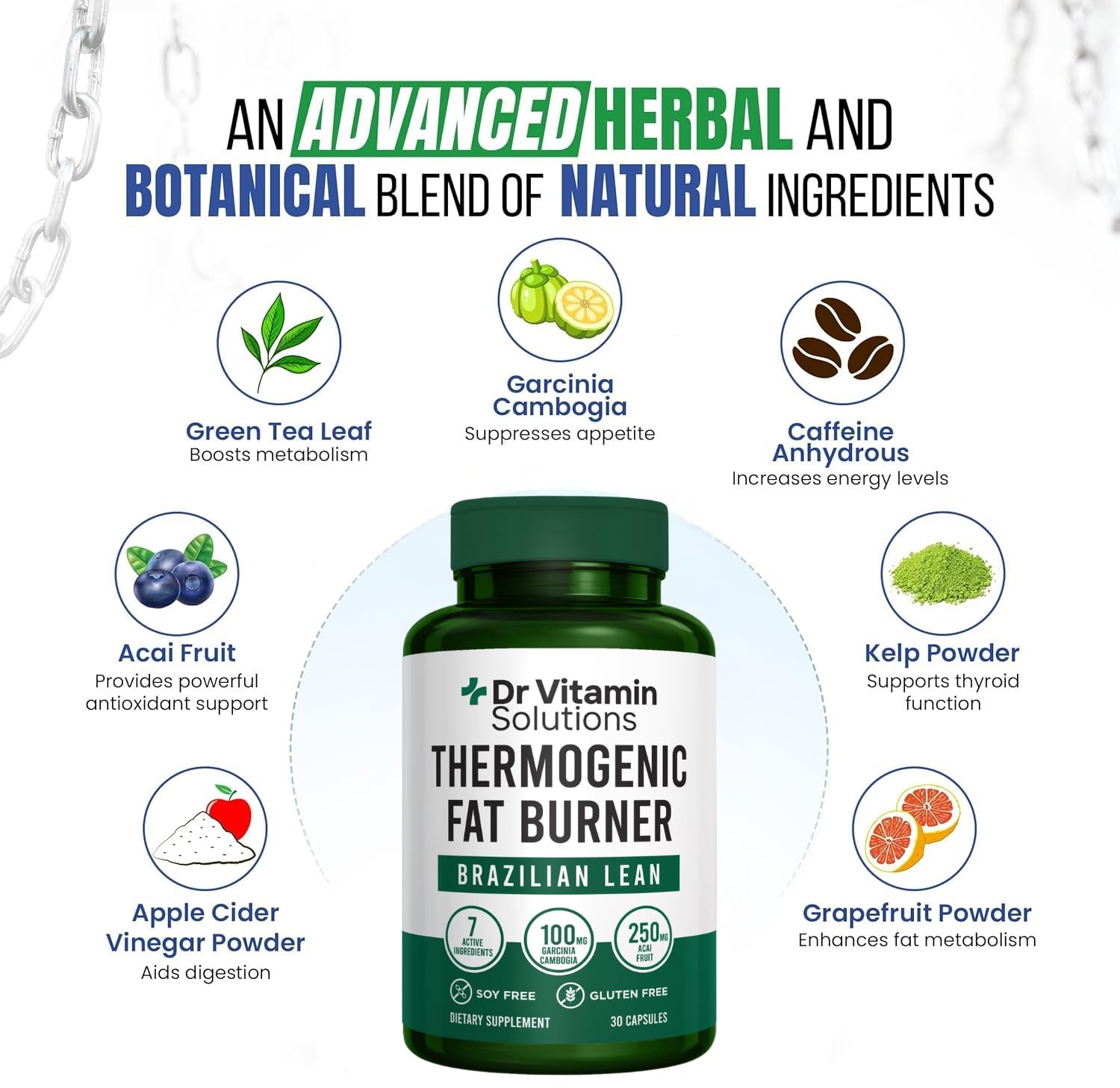 Thermogenic Fat Burner for Women and Men - Brazilian Lean, 30 Capsules — Amazon image 2