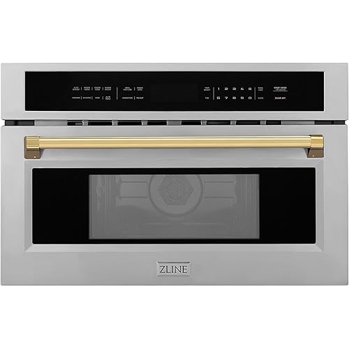 Autograph Edition 30" 1.6 cu ft. Built-in Convection Microwave Oven in Stainless Steel and Gold Accents