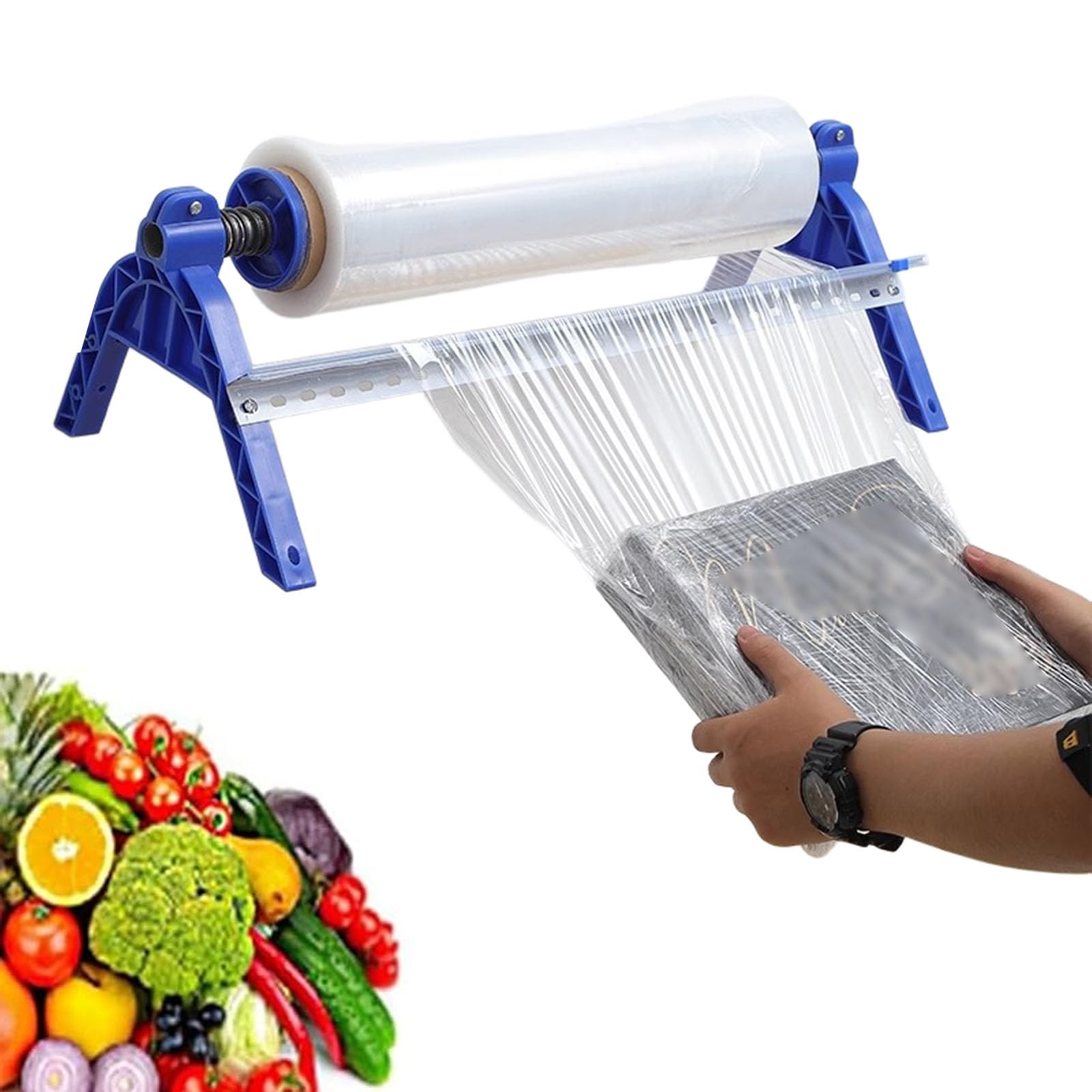 Envolvedora Manual De Palets, Máquina Manual De Embalaje Con Film Estirable Transparente De 30/50 Cm De Ancho, Para Sobremesa O Pared, Ideal Para Paquetes, Cajas De Cartón, Equipaje Y Almacenamient,A