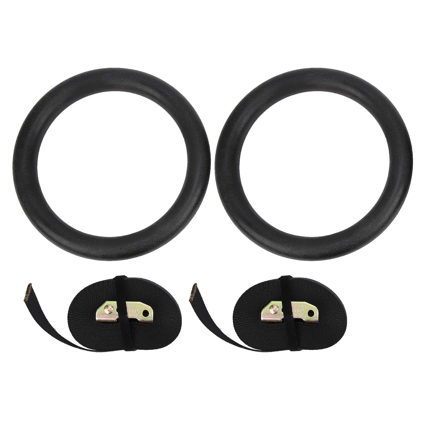 Anillos de suspensión para Gimnasia, Anillos de suspensión para Fitness con Correas Ajustables, Equipo de Entrenamiento de Fuerza de ABS y poliéster para dominadas, Flexiones y