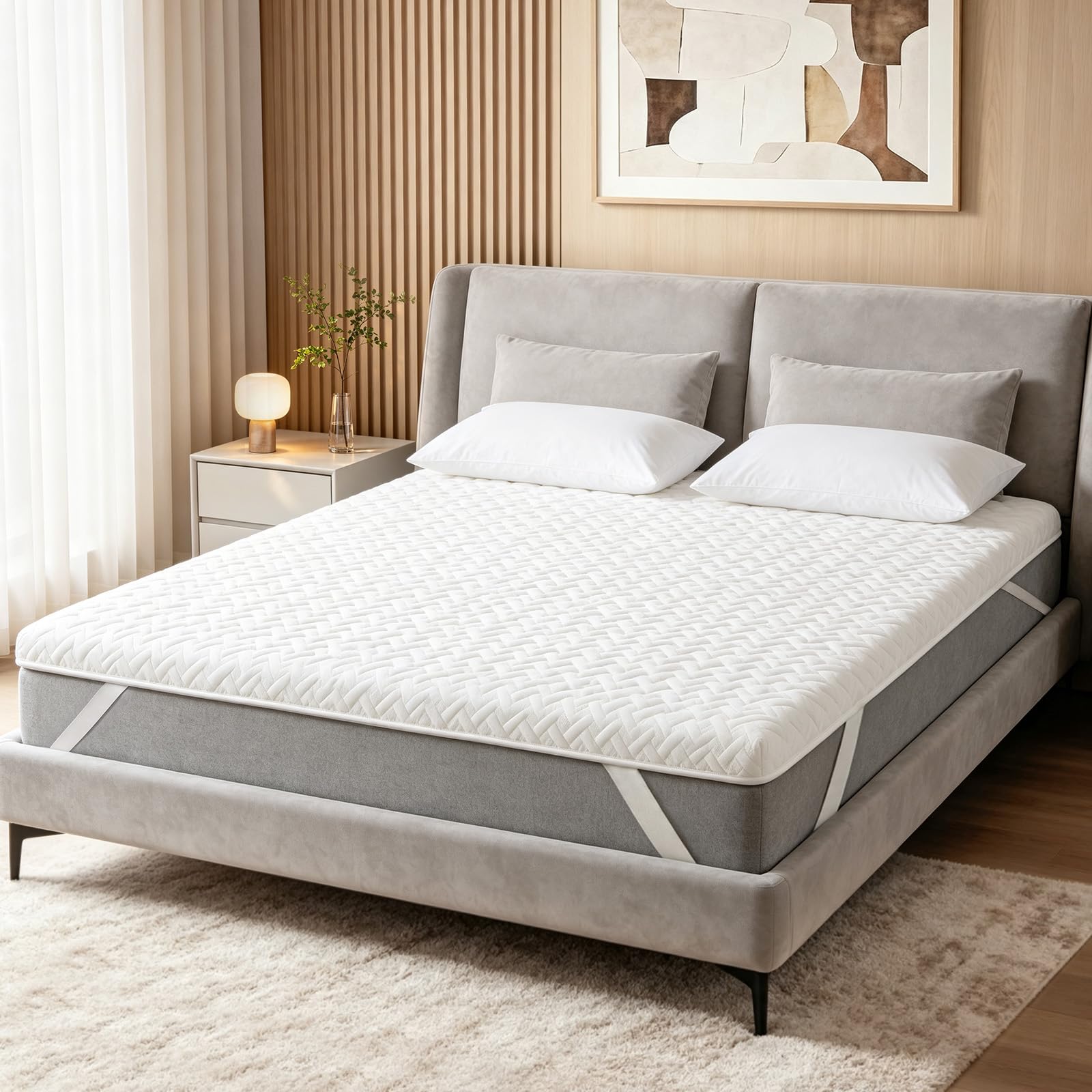 Topper, 8cm Höhe Gel Schaum & 7-Zone Dual-Core/Härtegrade, H2&H3 Matratzen Topper - Kaltschaum & Gel Memory Foam Matratzentopper für Boxspring Bett, Mattress, Sofa (8cm, 180x200cm)
