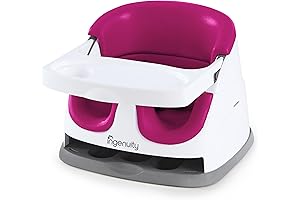 Baby Base 2-in-1 Booster Feeding and Floor Seat with Self-Storing Tray