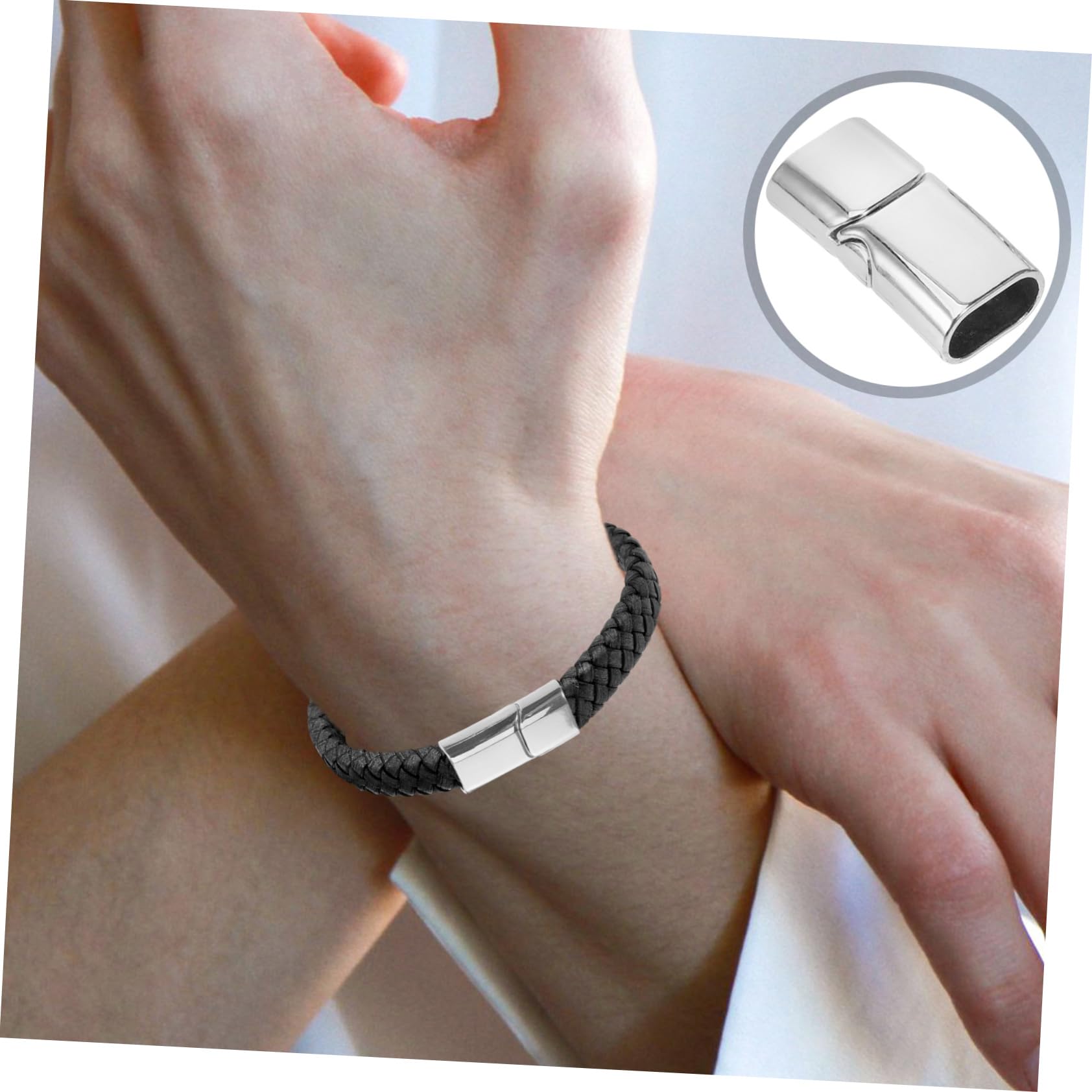 EXCEART 50pezzi Chiusure Per Bracciali e Collane Connettori Per Gioielli Fai Da Te Facile Installazione Accessori Per Creazioni Bracciali e Collane Stile