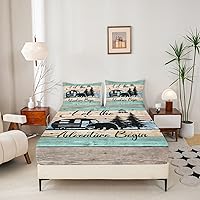 Vista 5 de Ropa de cama de 2 piezas, estilo rústico de granja, juego de ropa de cama para adolescentes y adultos, sábanas bajeras, ropa de cama ajustable