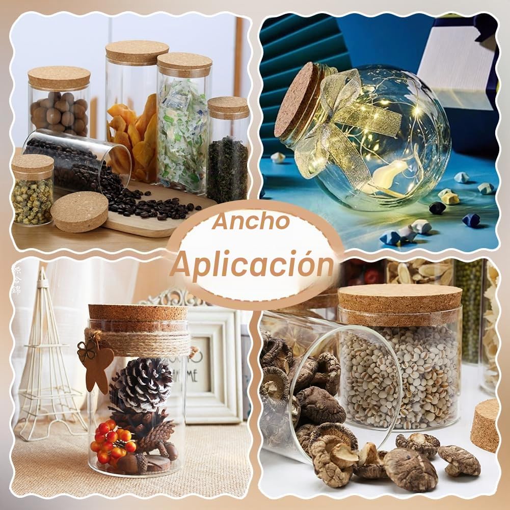 BENECREAT 2 paquete de Tapones de Corcho para Botellas, Tapas de Corcho de 9x11cm, Tapones de Corcho Cónicos para Botella de Vino, Garrafas, Cerámica, Botella de Vidrio de Cerveza, 3cm de Espesor